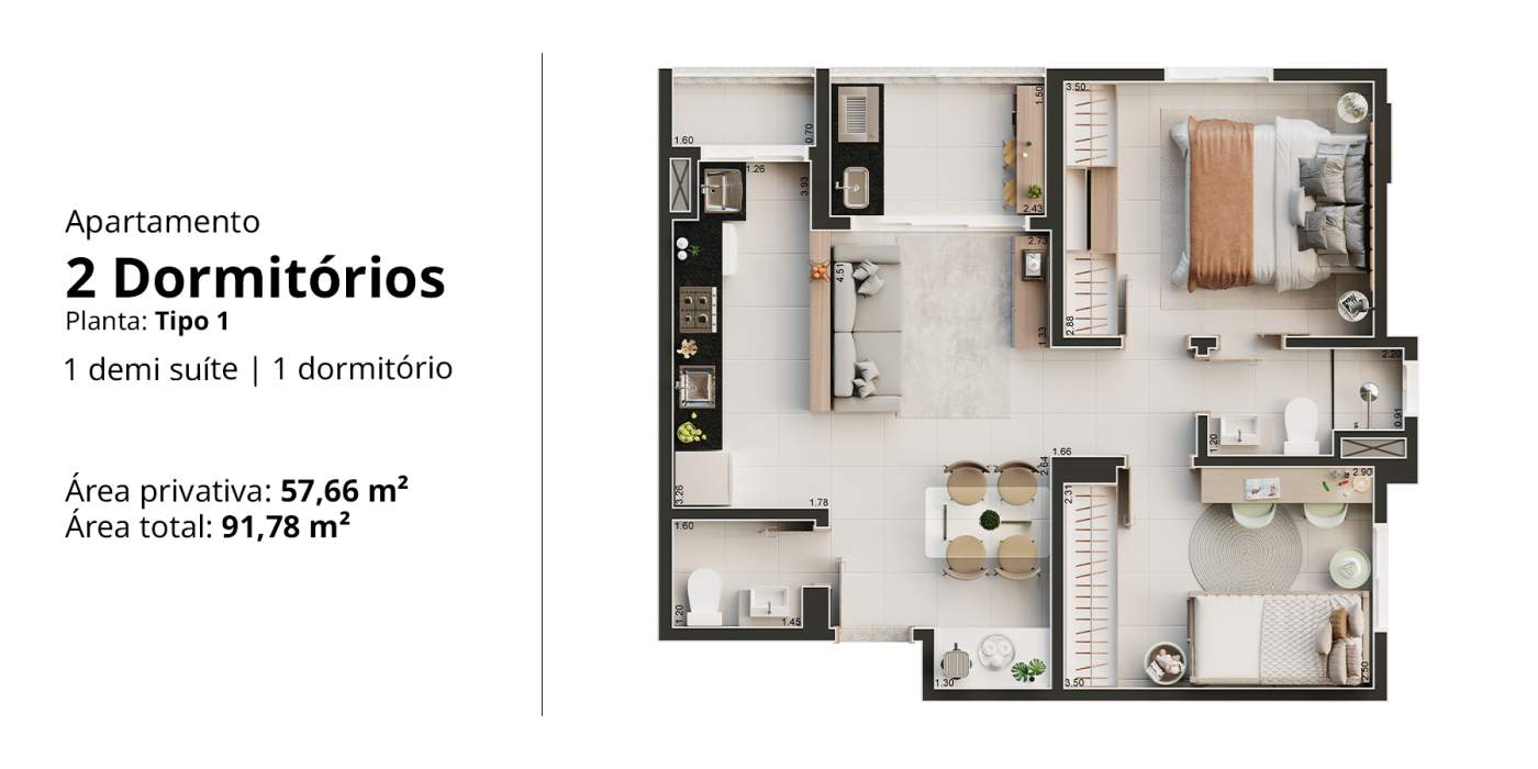 Apartamento, 2 quartos - Foto 4