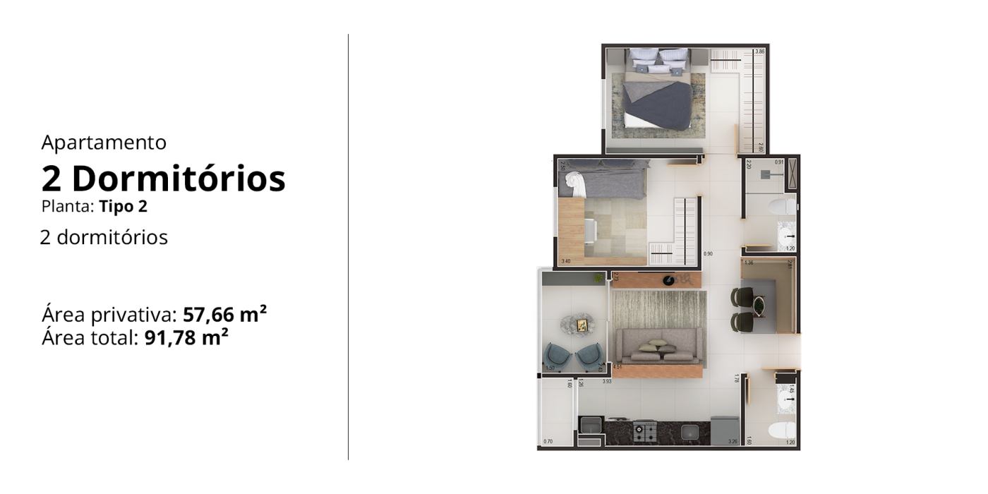 Apartamento, 2 quartos - Foto 5