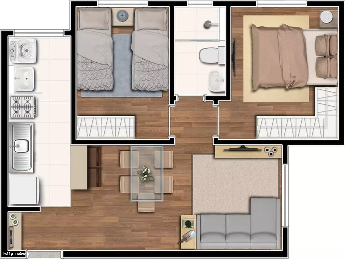 Apartamento, 2 quartos - Foto 8