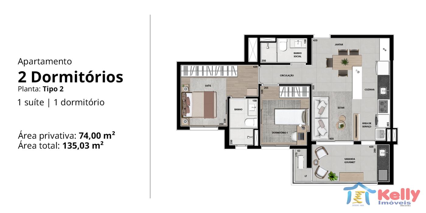 Apartamento, 2 quartos, 74 m² - Foto 31